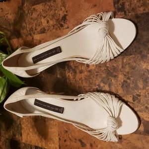WHite Strappy Steve Madden Heels